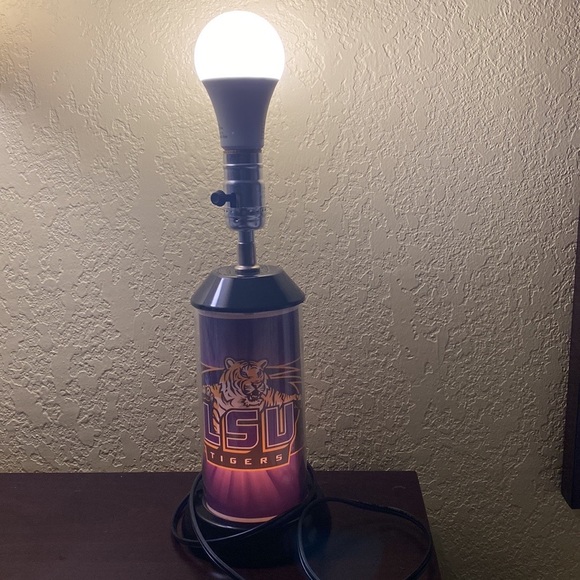 LSU Tigers NCAA Desk/Table Lamp Dual Light Lamp without Shade by WinCraft - Picture 3 of 7